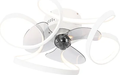 Produktbild von DeckenventilaTor Weiß 55cm inkl  LED Dimmbar mit Fernbedienung Mandy