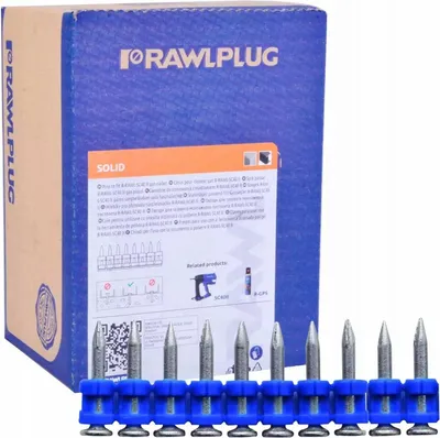 Obrázek produktu pro Plastové hřebíky do betonu pro SC40, 25 mm, 1000 ks; RAWLPLUG SPG-R-KNC-6/25/RAW