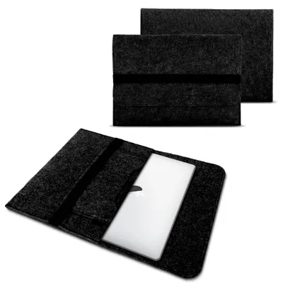 Produktbild von Laptop Tasche Sleeve Hülle Schutztasche Filz Cover für Tablets und NotebooksFarben:Dunkel Grau;Größe:12.5 - 13.3 -14 Zoll