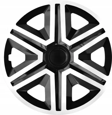 Produktbild von NRM Action 4 x Universal Radzierblenden Radkappen Satz 4er Set Auto KFZ Zoll Weiss-Schwarz, 14"