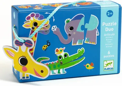 Obrázek produktu pro DJECO Puzzle Duo Zvířátka 6x2 dílky