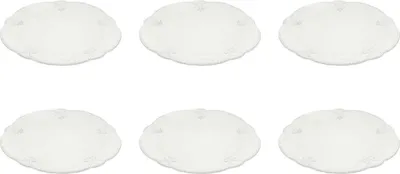 Produktbild von 6er Set Speiseteller Essteller ITALICA PALLINI D 28cm weiß Keramik Virginia Casa