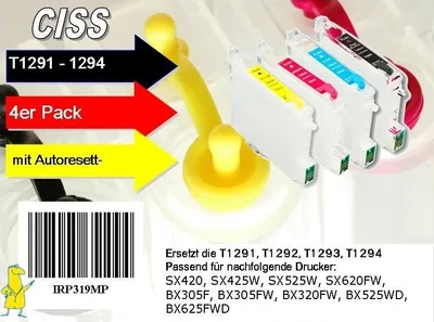 Produktbild von IRP319MP - CISS / Easyrefill T1291-1294 Multipack mit 4 Patronen