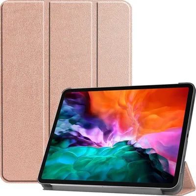 Produktbild von Mobigear Dreifach-Faltetui für iPad Pro 12,9 Zoll (2022) – Klapphülle – Roségold