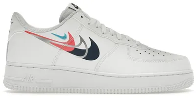 Produktbild von Nike Air Force 1 Low '07 Quadruple Swoosh White Navy Crimson - EU 47.5