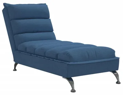 Produktbild von vidaXL Chaiselongue mit Kissen Blau Stoff
