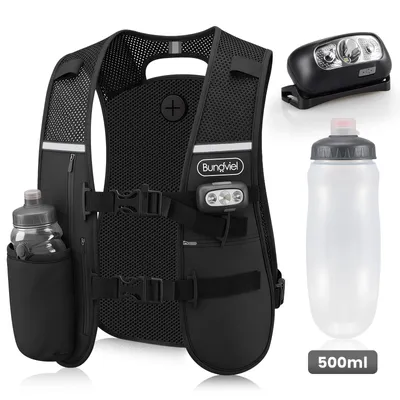 Produktbild von LED Laufweste zum Laufen,Reflektierend,500ml Flasche,7 Taschen,für Damen &Herren