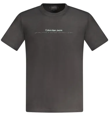 Produktbild von Schwarzes Herren T-Shirt: Rundhals, Logo-Design, nachhaltige Baumwolle