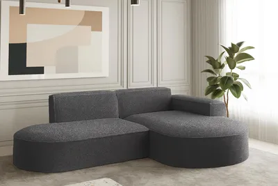 Produktbild von Kaiser Möbel Ecksofa Designer MODENA STUDIO stoff LOOP Graphit Rechts