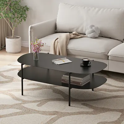 Image de Table basse 'Enebakk' 112 x 62 x 40,5 cm noir