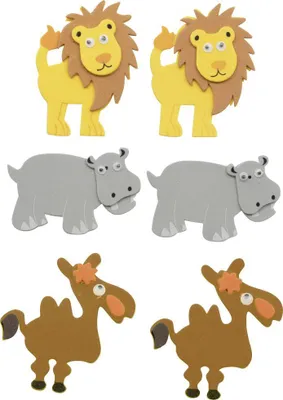 Produktbild von Glorex Moosgummi Sticker Afrika 2 selbstklebend , 12 Stück
