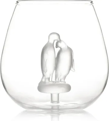 Produktbild von Pinguin Glas - Trinkglas mit Pinguinpaar
