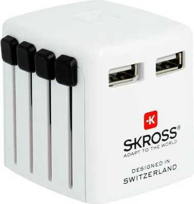Image de SKROSS Prise de voyage World USB Charger (2.4A), Blanc (00215277)