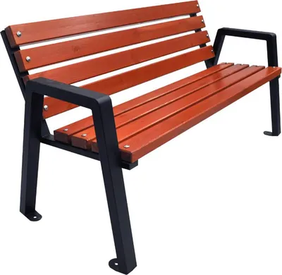 Image de Banc en bois Banc de parc Banc de jardin Meubles de jardin ; acajou, 220cm