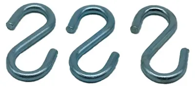 Immagine prodotto di Confezione da 5, 2 ganci modello S 60 in acciaio zincato bianco Edm