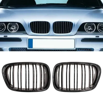 Obrázok produktu pre Lesklá, čierna, dvojitá mriežka chladiča pre BMW E39 (model 5)
