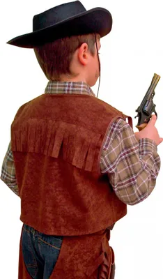 Produktbild von Cowboy Weste mit Fransen , Kindergroessen:128-140