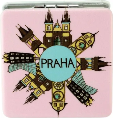 Obrázek produktu pro GiftyCity Kosmetické kapesní zrcátko Praha památky