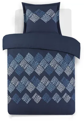 Immagine prodotto di Set di lenzuola con copripiumino blu, dimensioni 140 x 200 cm, con 1 federa