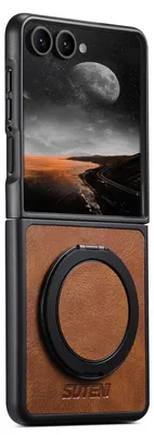 Obrázek produktu pro Pro Samsung Galaxy Z Flip7 5G Suteni MagSafe 360 stupňový držák kroužku pouzdro hnědé