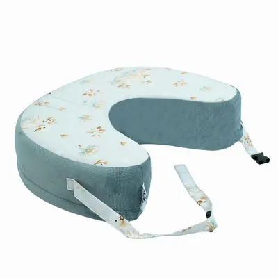 Produktbild von Ergonomisches Stillkissen mit Schaumkern, abnehmbarer waschbarer Bezug, grau mit Schwanen-Motiv