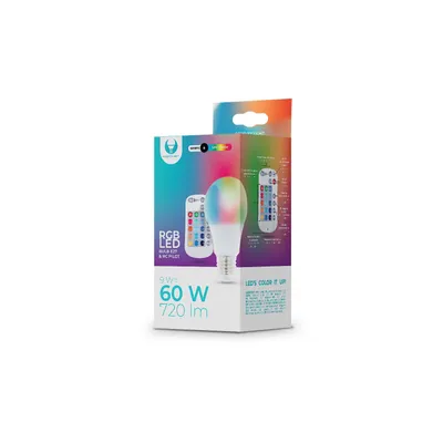 A product box for an RGB LED light bulb.