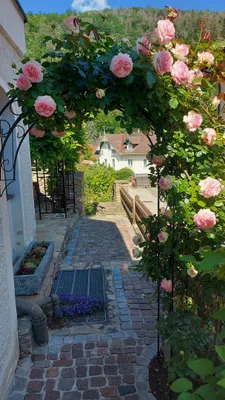 Produktbild von WANDROSENBOGEN HOLLAND Rund Gesamtbreite 1,20 m Edelrost Gartendeko Pergola Metallrosenbogen Gartenbogen Rosensäule Arches de Rose
