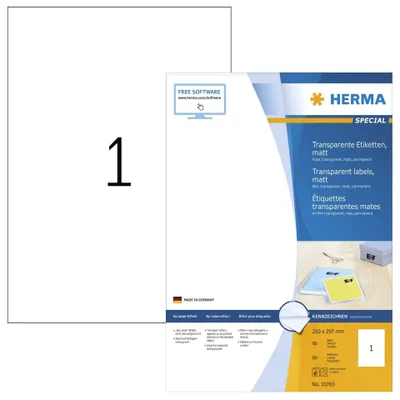 Produktbild von HERMA 10783, Gestanztes Etikett, 21 cm, 29,7 cm, 1 Stück(e)