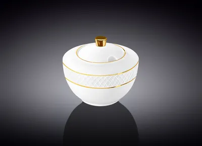 Zdjęcie produktu dla Cukiernica Wilmax 340 ml, biała porcelana WL-880102470/A