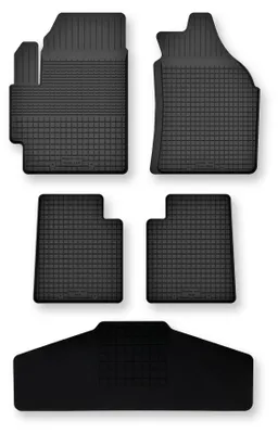 Produktbild von Gummi-Fußmatten + Tunnel für Daihatsu Sirion III M300 2004-2010 – 5-tlg, Schwarz, Semi-Universal, angepasst – Wielganizator Semi-Universal