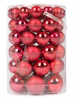 Produktbild von Inge‘s Christmas Decor Ruby Red, Kugel-Weihnachtsschmuck, Rot, 60 Stück(e), Box