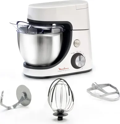 Image de Robot pâtissier 4.6l 1100w blanc - Moulinex - QA510110 - masterchef gourmet