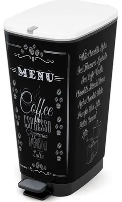 Obrázek produktu pro Koš na odpad Chic Bin L - Coffee Menu, 50L