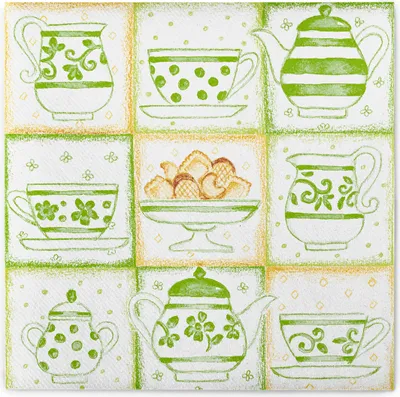 Produktbild von Sovie HOME Serviette Cookie in Grün aus Linclass® Airlaid 40 x 40 cm, 12 Stück