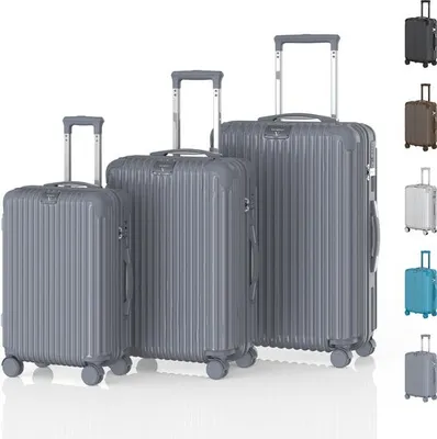 Produktbild von Voyagoux® - Reisekofferset - 3-teilig - Reisekoffer mit Rollen - Nardo Grau - TSA-Schloss