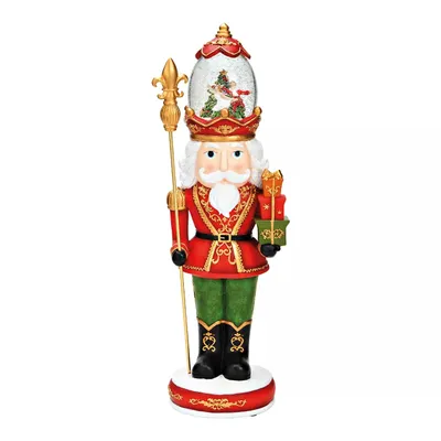 Produktbild von Spieluhr Nussknacker mit Schneekugel Schnee Wirbel 50 cm