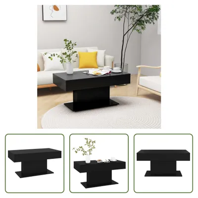 Produktbild von The Living Store Couchtisch Schwarz 96x50x45 cm Holzwerkstoff