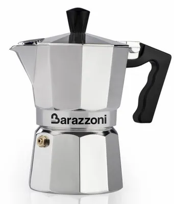 Produktbild von Barazzoni die Espressokocher 3 Tassen, Aluminium, Grau, 8.7 x 15.1 x 15.7 cm