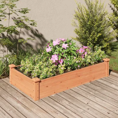 Produktbild von Hochbeet mit Einsatz Braun 120x60x25 cm Massivholz Tanne , Gabionen Design 2024