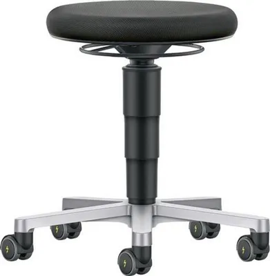 Obrázek produktu pro Otočná stolička s látkovým čalouněním černá výška sedáku 450-650 mm látka BIMOS