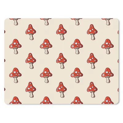 Produktbild von MuchoWow® Mauspad Mousepad Muster - Herbst - Pilz - Rot 23x19 cm - Mousepads - Maus Mat - Pad - Mausunterlage - Schreibtischunterlage - Mauspad