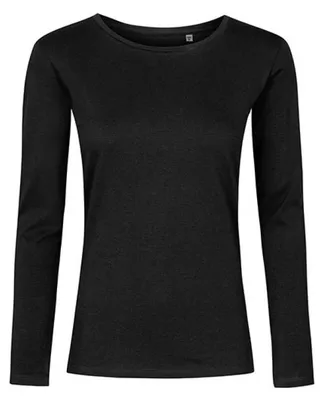 Immagine prodotto di Promodoro - Maglietta "X.O" con scollo rotondo per donna, maniche lunghe LT1009 (S) (nero)