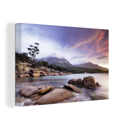 Produktbild von OneMillionCanvasses® - Leinwandbilder - 140x90 cm, Die Küste Tasmaniens, Wandbilder Kunstdruck Wanddekoration