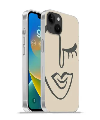 Produktbild von MuchoWow® Handyhülle Schutzhülle Hülle für Apple iPhone 14 Plus - Soft case Frau - Gesicht - Kunst Silikon Softcase Handy Hülle - Abbildung