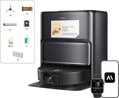 Immagine prodotto di Aspirapolvere-lavapavimenti Mova Z60 Ultra Roller Complete, tecnologia HydroForce, 28000Pa, DuoSolution, StepMaster 2.0, serbatoio da 210 ml