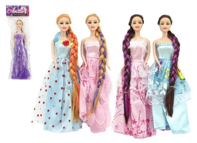 Image de Poupée Panenka avec une longue tresse, en plastique, 29 cm, assortiment de modèles, vendue en sachet