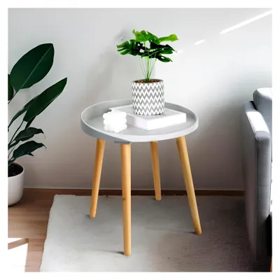 Produktbild von Runder Couchtisch Grau 40x44x40 cm