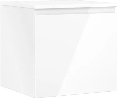 Produktbild von Mexen Orio Badezimmerunterschrank 50 cm mit Arbeitsplatte, 1 Schublade, weiß glänzend - 91A10-05047-1-BFC00