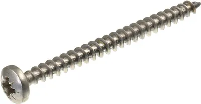 Produktbild von SECCARO Spanplattenschraube Halbrundkopf 5 x 60 mm, Edelstahl V2A VA A2, Holzschraube mit Vollgewinde, Kreuzschlitz / PZ, 150 Stück