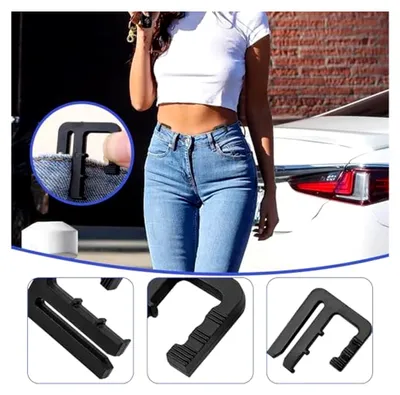 Produktbild von 12 Stück Verstellbare Hosenbund Clips, Hosen Expander Button, Einstellbar Hosenbund Enger Machen, Nagelfreie Taillenschnallen zum Hose Enger Machen